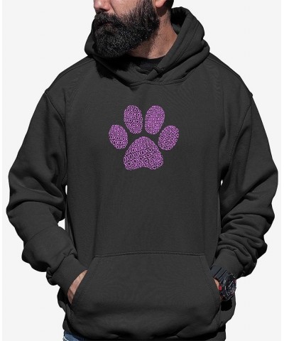 Men's XOXO Dog Paw Word Art Hooded Sweatshirt Gray $33.59 Sweatshirt