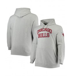 Men's Heather Gray Chicago Bulls Hardwood Classics Big and Tall Throwback Pullover Hoodie $52.90 Sweatshirt