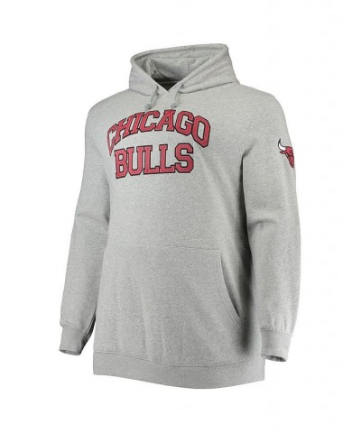 Men's Heather Gray Chicago Bulls Hardwood Classics Big and Tall Throwback Pullover Hoodie $52.90 Sweatshirt