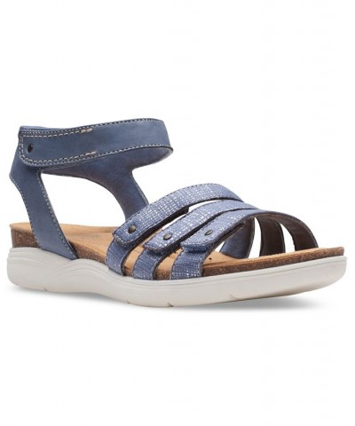 Women's April Dove Studded-Strap Comfort Sandals Blue $47.84 Shoes