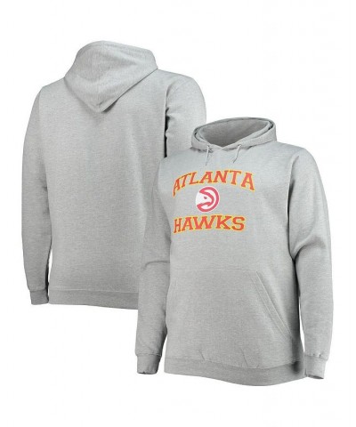 Men's Heathered Gray Atlanta Hawks Big and Tall Heart and Soul Pullover Hoodie $38.40 Sweatshirt