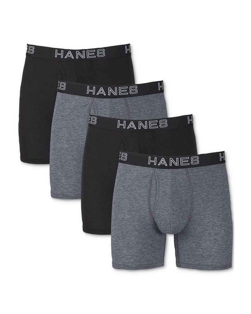 Men's 4-Pk. Ultimate Comfort Flex Fit Ultra Soft Boxer Briefs Black $13.95 Underwear