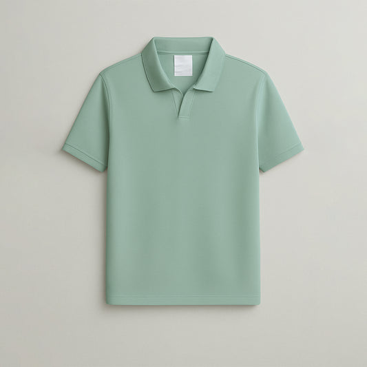 Men’s johnny collar Polo – Mint