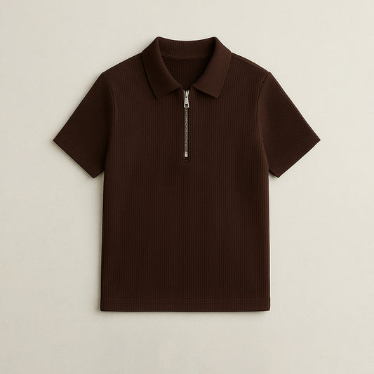 Men Polo Zipper